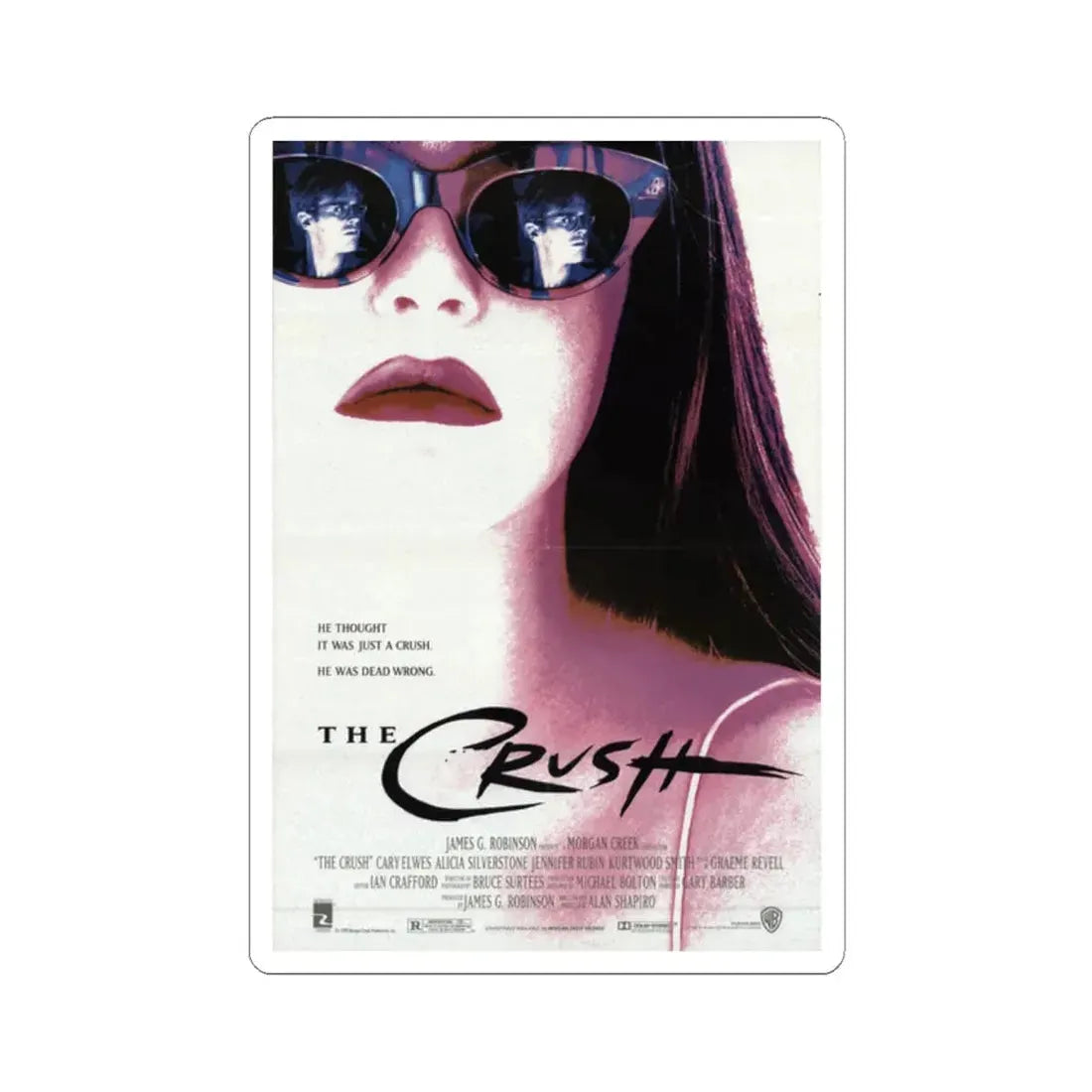 The Crush 1993 Movie Poster - STICKER Vinyl Kiss-Cut Decal 2 Inch White - The Sticker Space