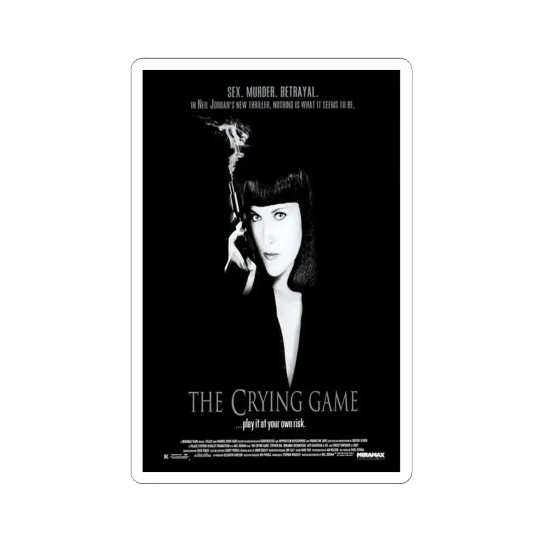 The Crying Game 1992 Movie Poster - STICKER Vinyl Kiss-Cut Decal 2 Inch White - The Sticker Space