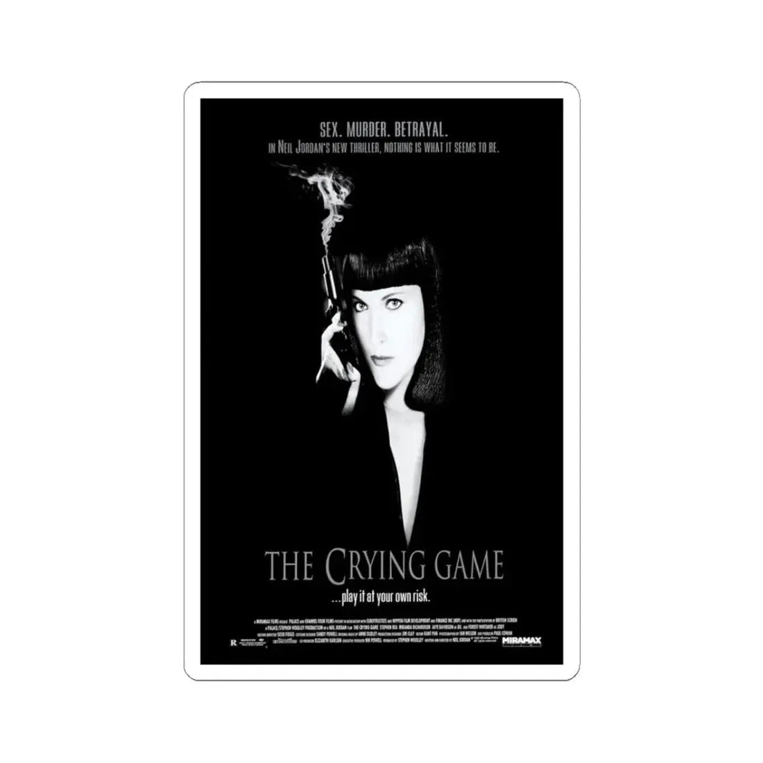 The Crying Game 1992 Movie Poster - STICKER Vinyl Kiss-Cut Decal 3 Inch White - The Sticker Space
