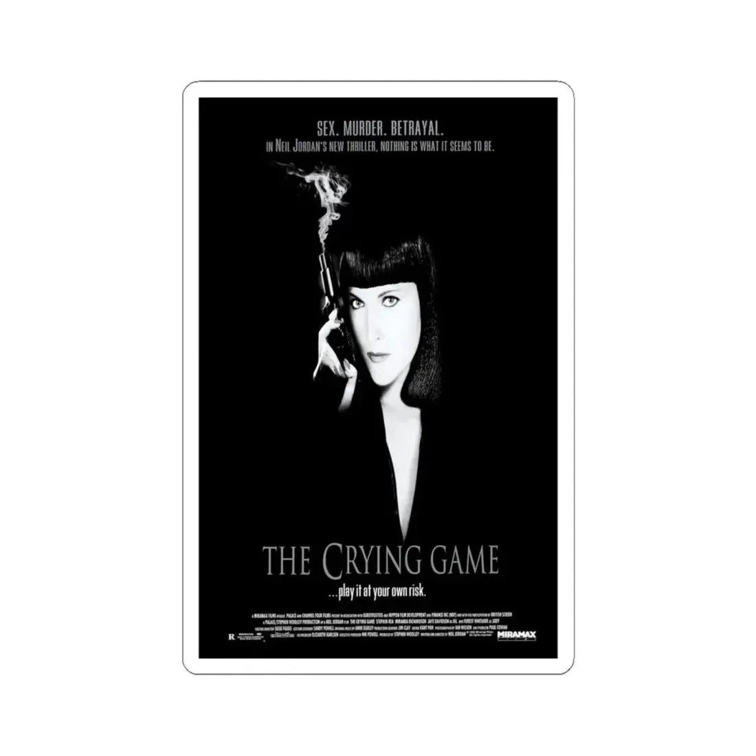 The Crying Game 1992 Movie Poster - STICKER Vinyl Kiss-Cut Decal 4 Inch White - The Sticker Space