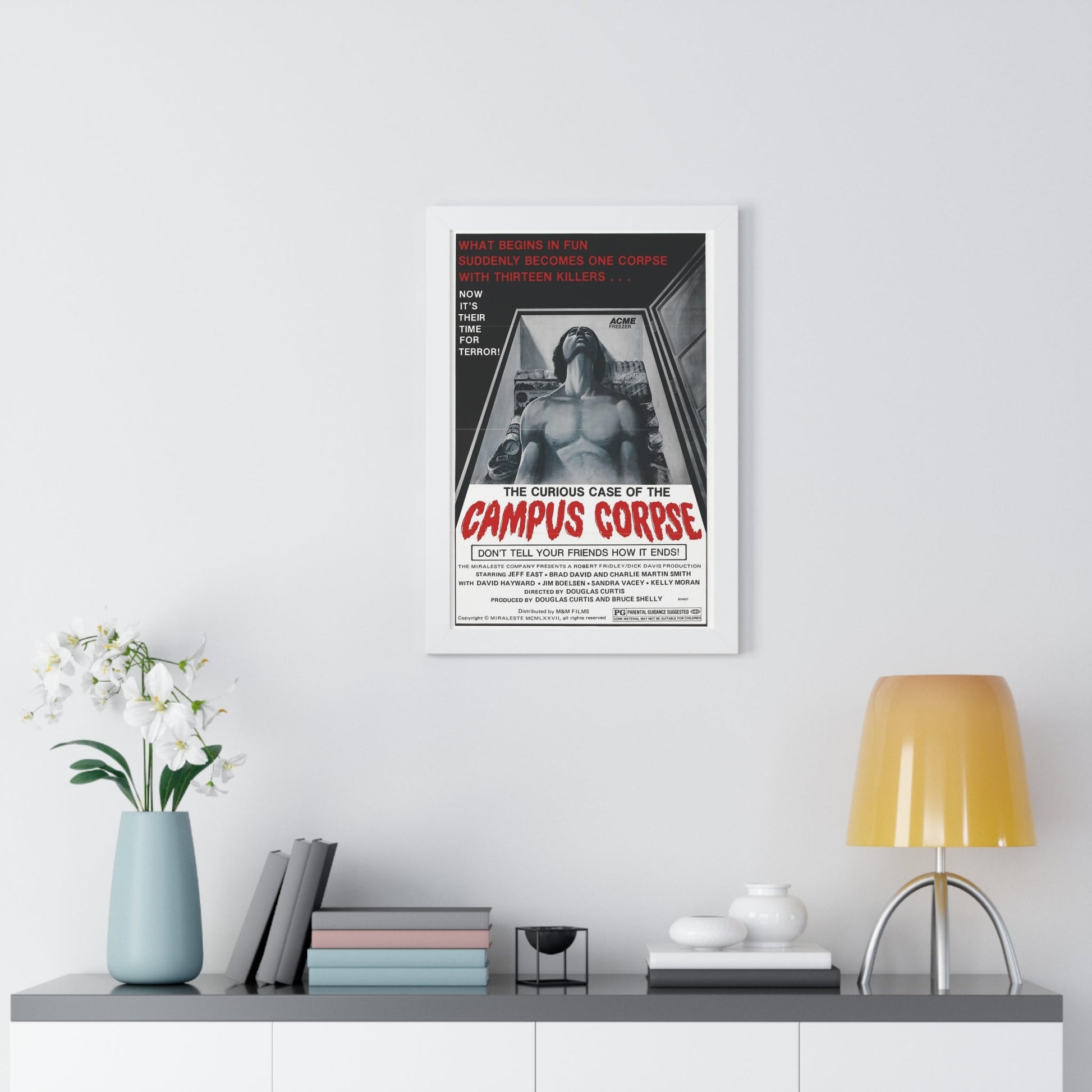 THE CURIOUS CASE OF THE CAMPUS CORPSE 1977 - Framed Movie Poster-The Sticker Space