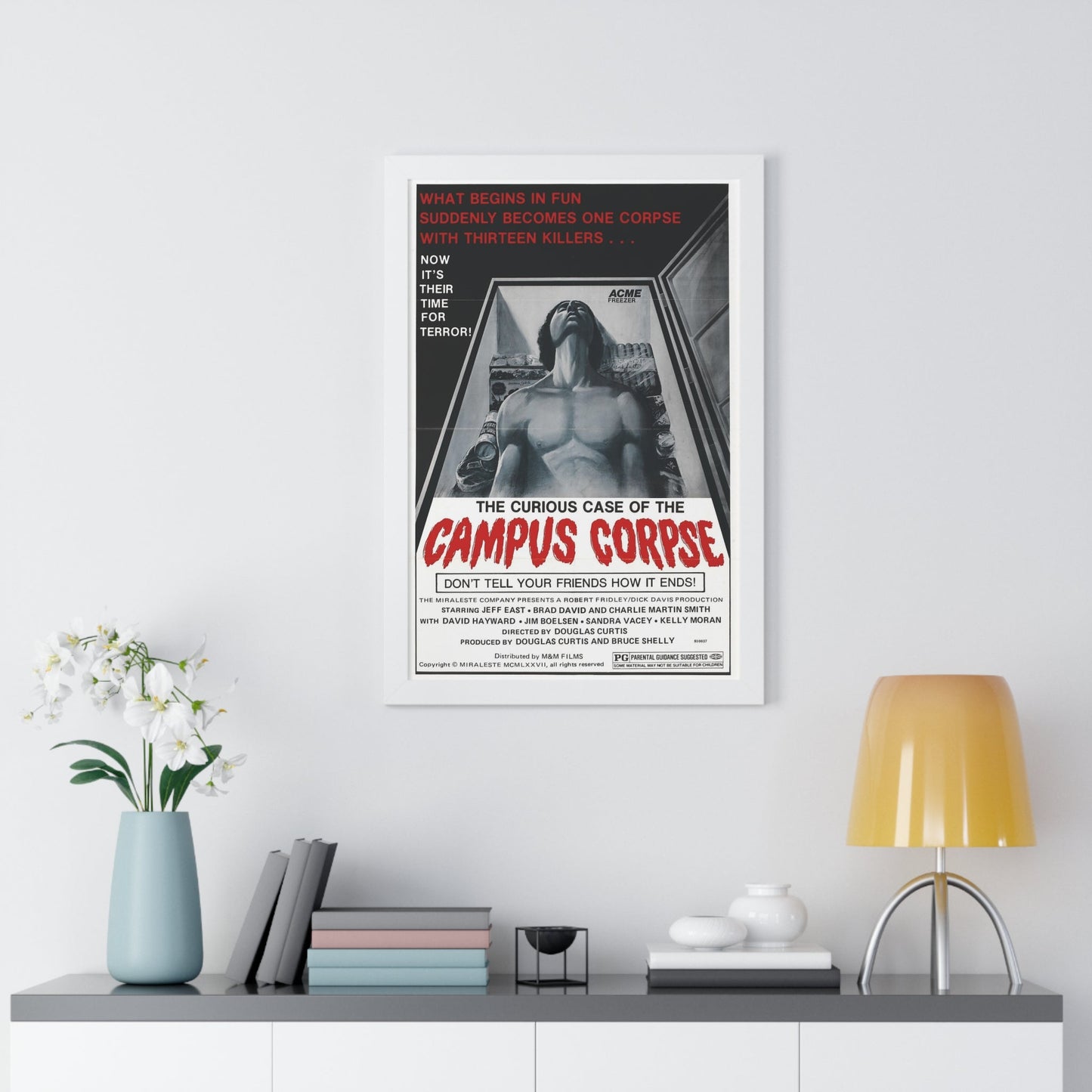 THE CURIOUS CASE OF THE CAMPUS CORPSE 1977 - Framed Movie Poster-The Sticker Space