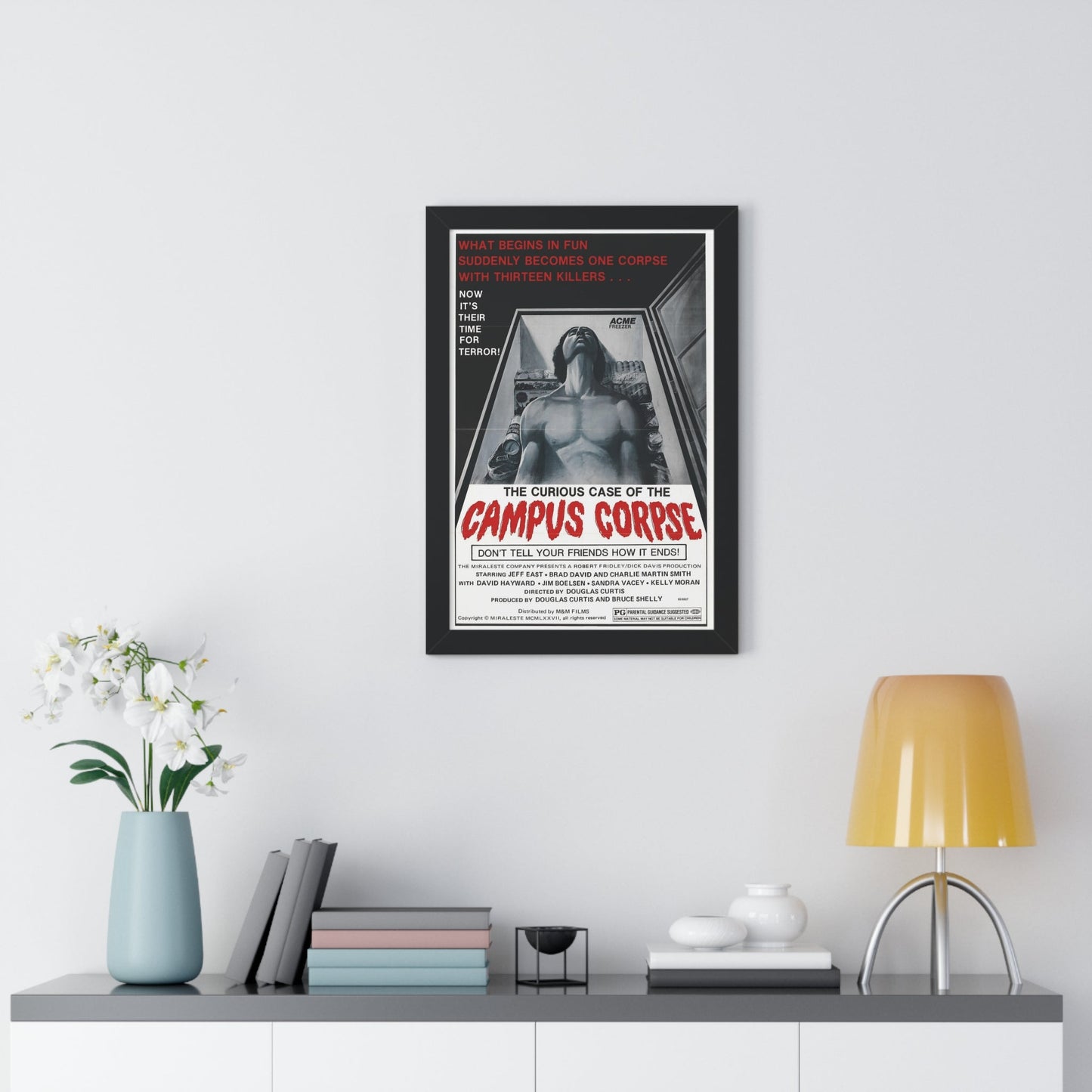 THE CURIOUS CASE OF THE CAMPUS CORPSE 1977 - Framed Movie Poster-The Sticker Space