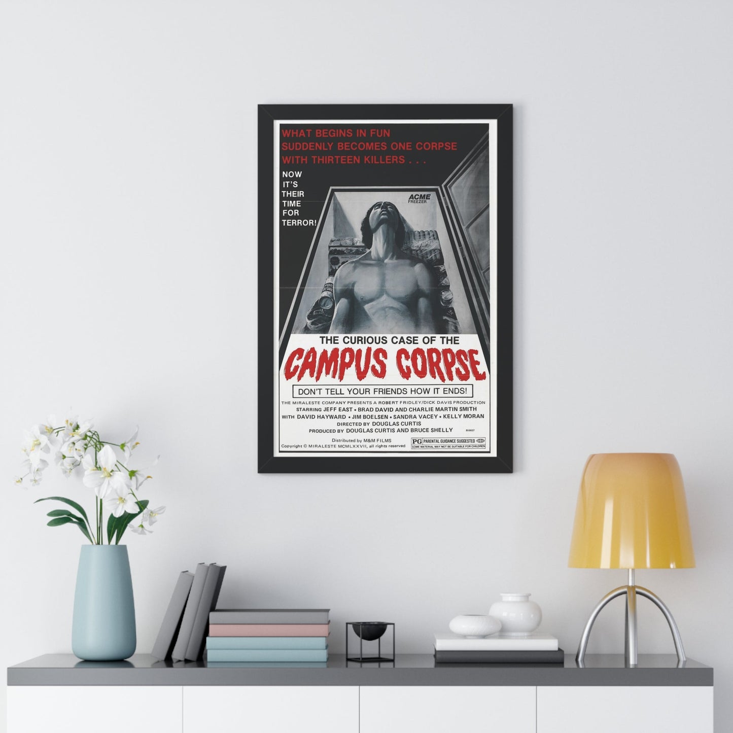 THE CURIOUS CASE OF THE CAMPUS CORPSE 1977 - Framed Movie Poster-The Sticker Space