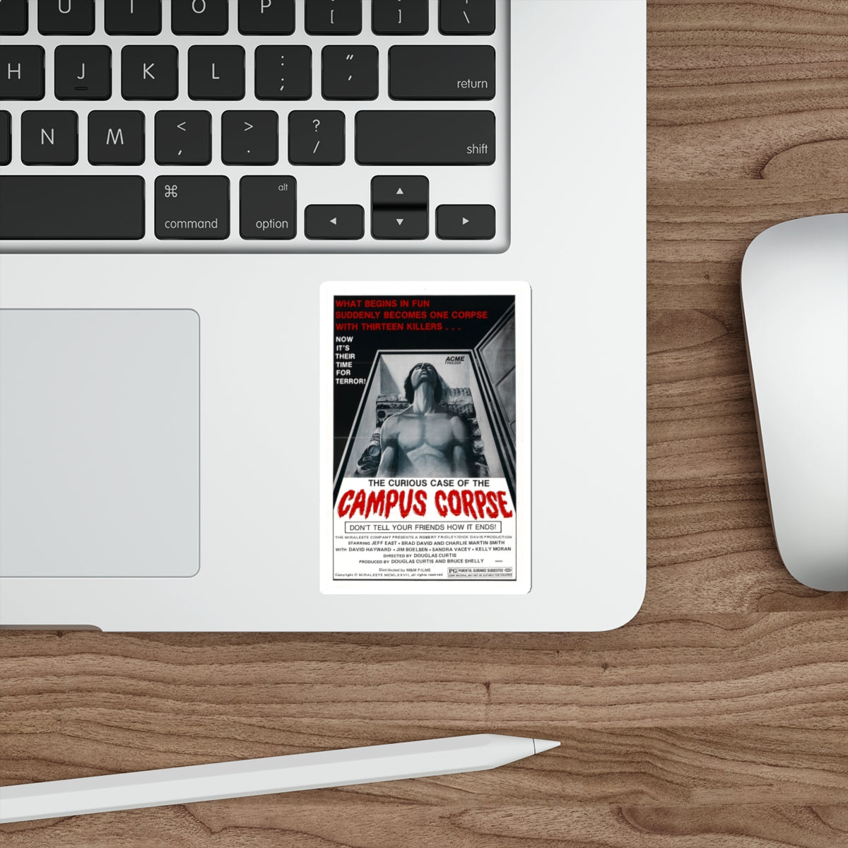 THE CURIOUS CASE OF THE CAMPUS CORPSE 1977 Movie Poster STICKER Vinyl Die-Cut Decal-The Sticker Space