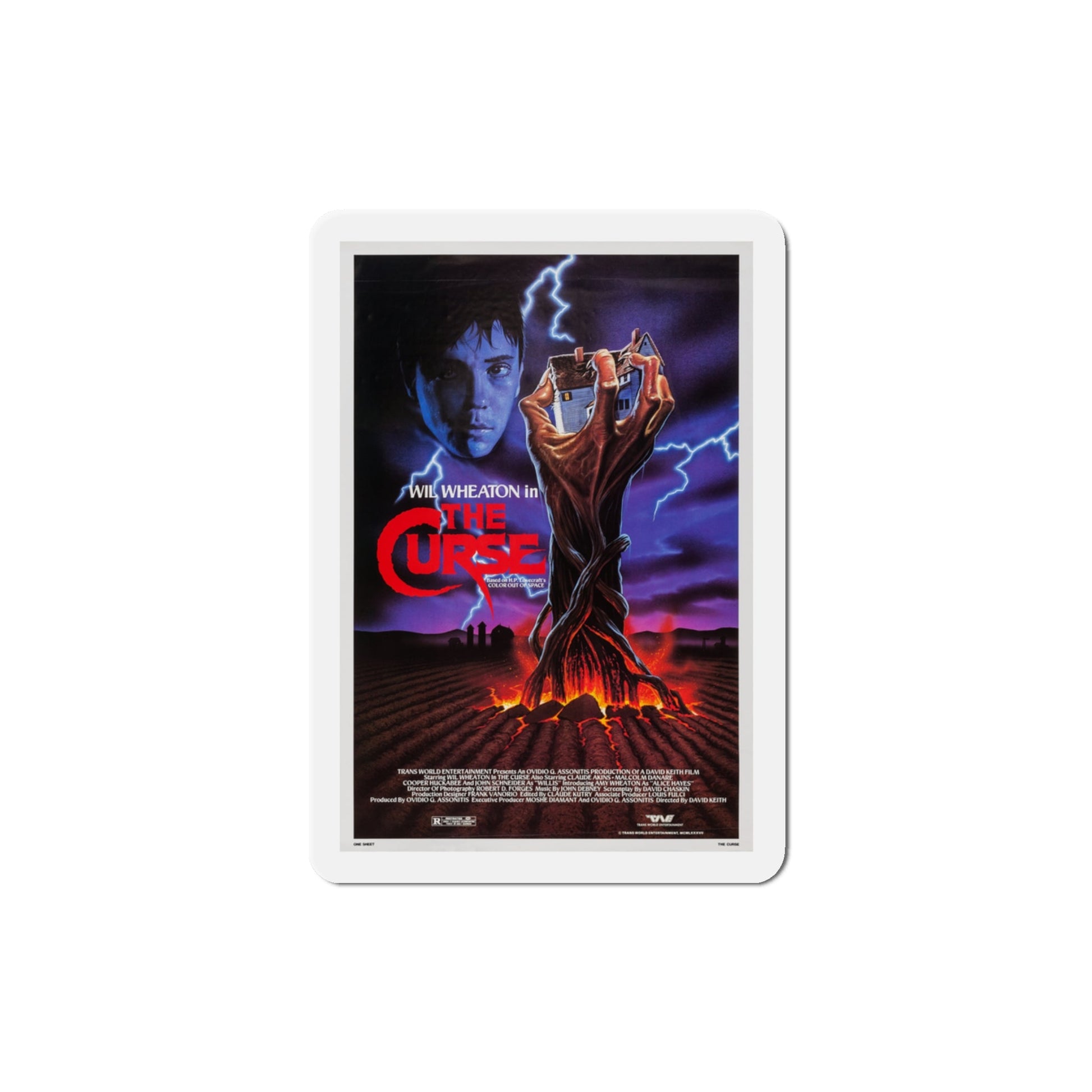 The Curse 1987 Movie Poster Die-Cut Magnet-3" x 3"-The Sticker Space