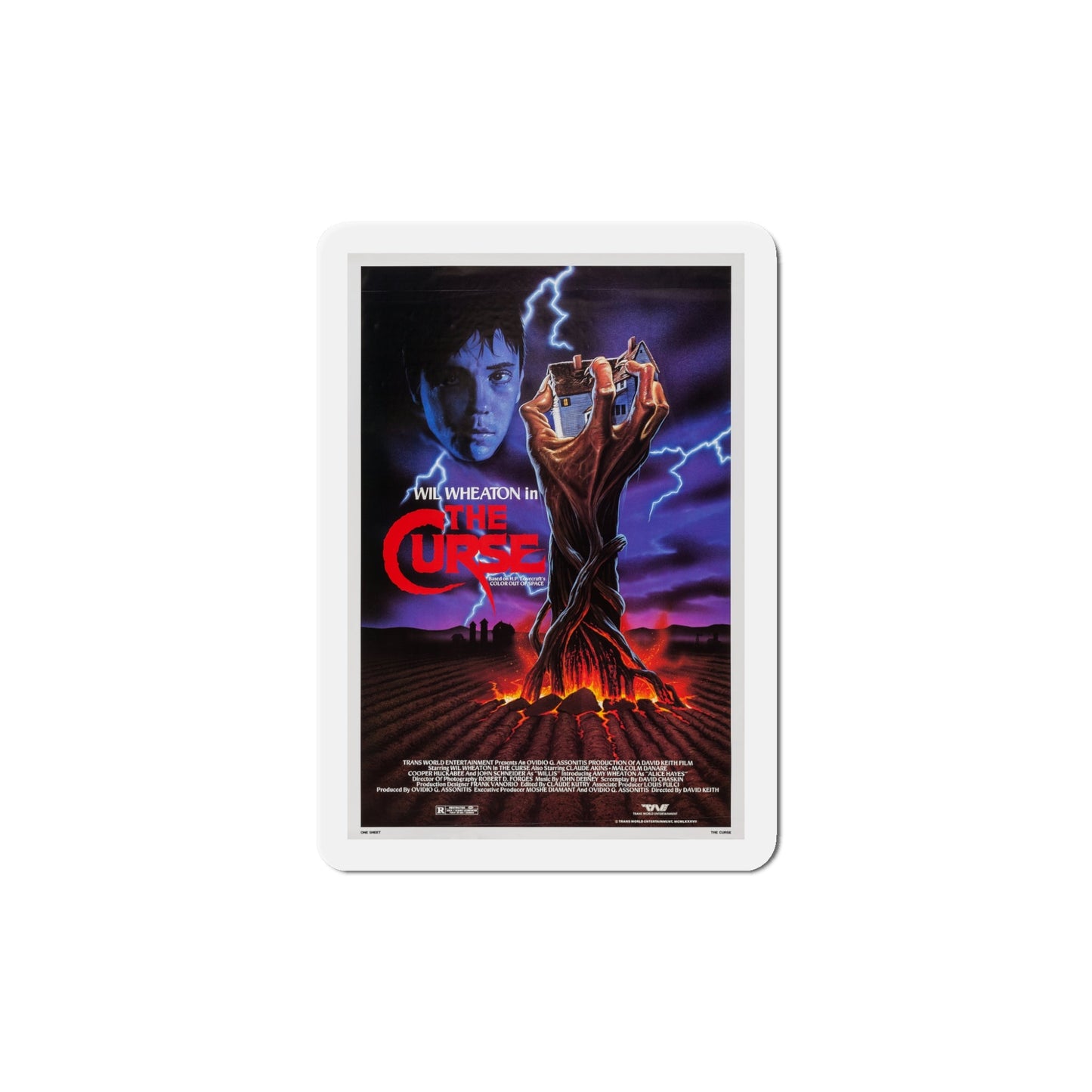 The Curse 1987 Movie Poster Die-Cut Magnet-5" x 5"-The Sticker Space