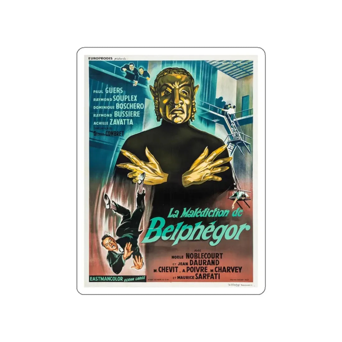 THE CURSE OF BELPHEGOR 1967 Movie Poster STICKER Vinyl Die-Cut Decal 6 Inch - The Sticker Space