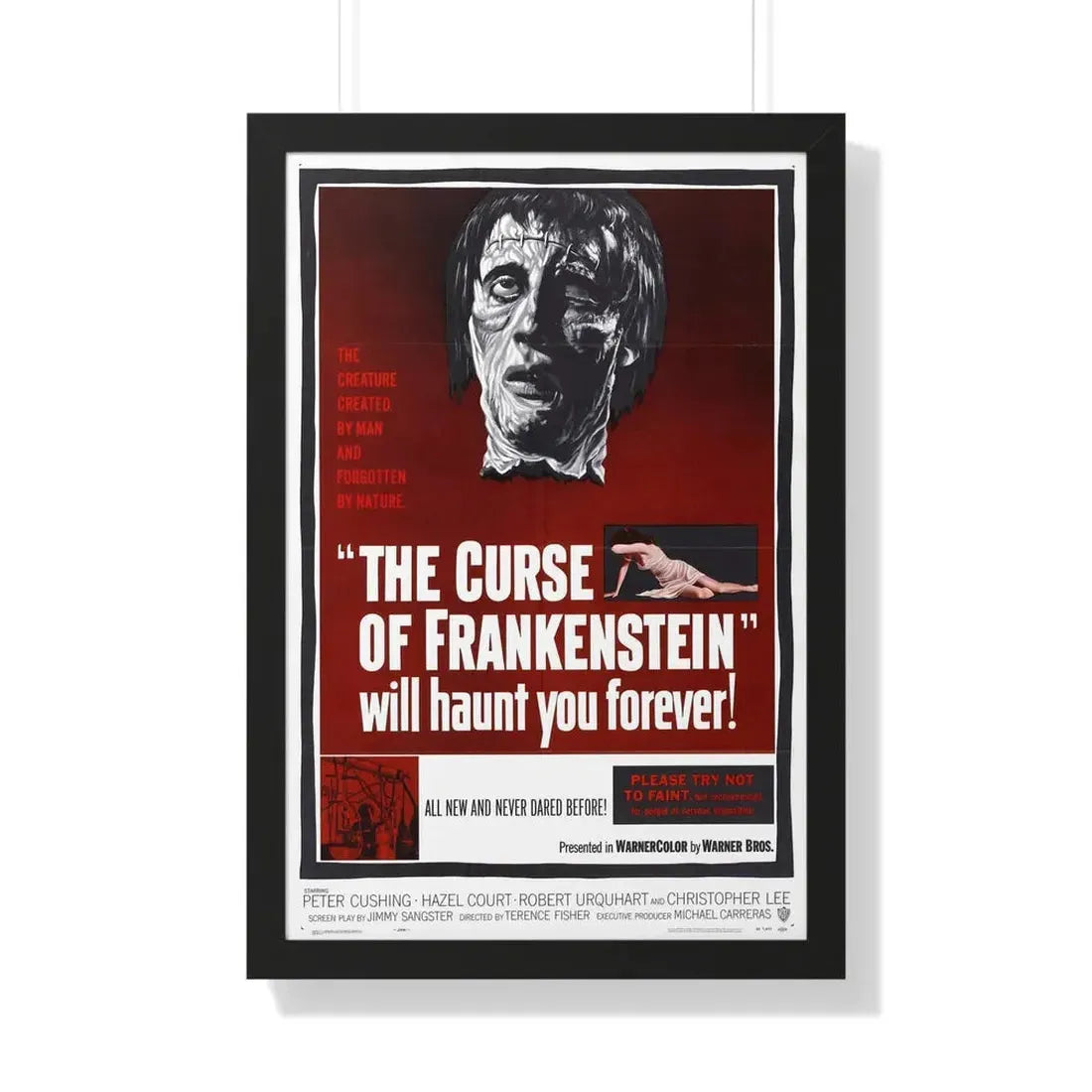 THE CURSE OF FRANKENSTEIN 1957 - Framed Movie Poster 20" x 30" Black - The Sticker Space