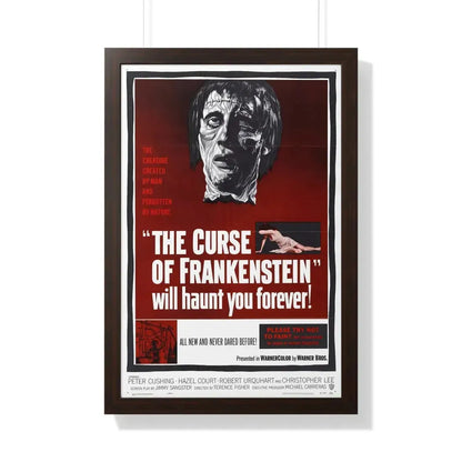 THE CURSE OF FRANKENSTEIN 1957 - Framed Movie Poster 20" x 30" Walnut - The Sticker Space