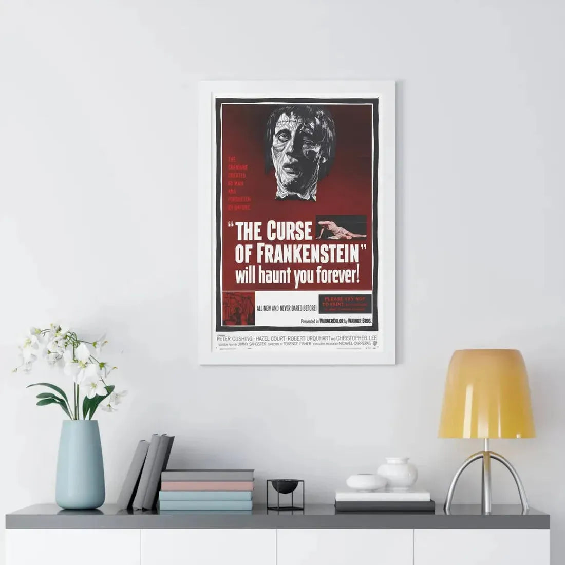 THE CURSE OF FRANKENSTEIN 1957 - Framed Movie Poster - The Sticker Space