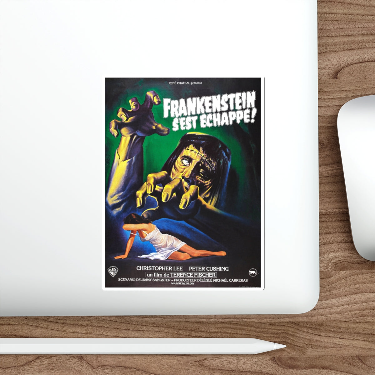 THE CURSE OF FRANKENSTEIN (FRENCH) 1957 Movie Poster STICKER Vinyl Die-Cut Decal-The Sticker Space