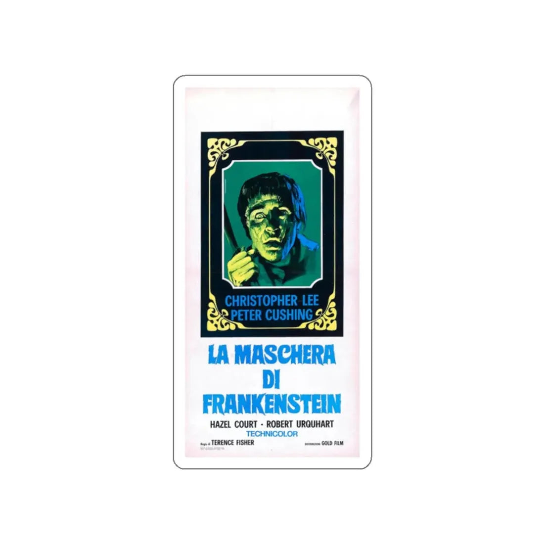THE CURSE OF FRANKENSTEIN (ITALIAN) 1957 Movie Poster STICKER Vinyl Die-Cut Decal 2 Inch - The Sticker Space