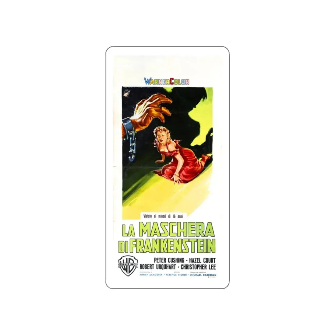 THE CURSE OF FRANKENSTEIN (ITALIAN) 2 1957 Movie Poster STICKER Vinyl Die-Cut Decal 3 Inch - The Sticker Space