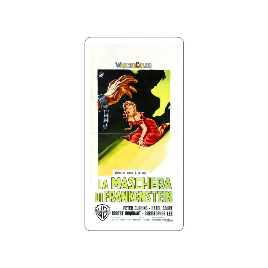 THE CURSE OF FRANKENSTEIN (ITALIAN) 2 1957 Movie Poster STICKER Vinyl Die-Cut Decal 6 Inch - The Sticker Space