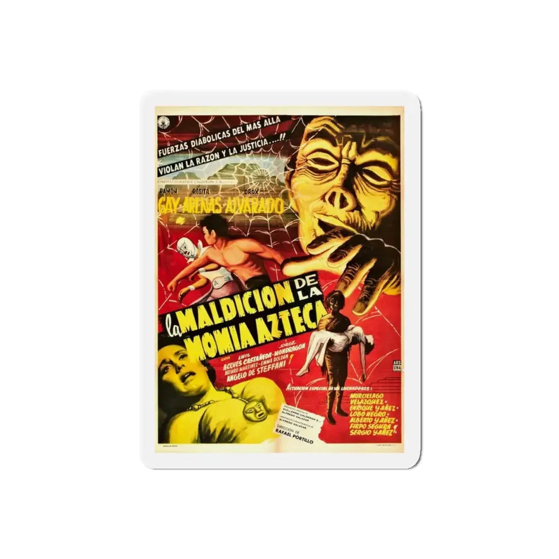 THE CURSE OF THE AZTEC MUMMY 1957 Movie Poster - Refrigerator Magnet 5 Inch Die-Cut - The Sticker Space