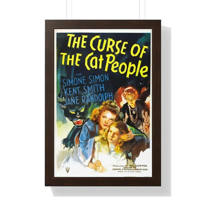 THE CURSE OF THE CAT PEOPLE 1944 - Framed Movie Poster 16″ x 24″ Walnut - The Sticker Space