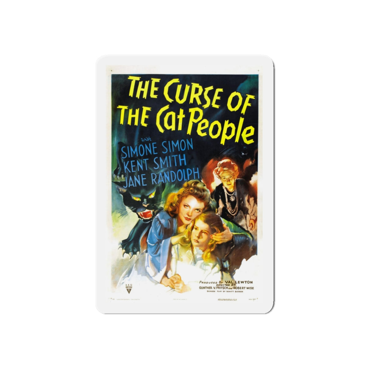 THE CURSE OF THE CAT PEOPLE 1944 Movie Poster - Refrigerator Magnet-3" x 3"-The Sticker Space