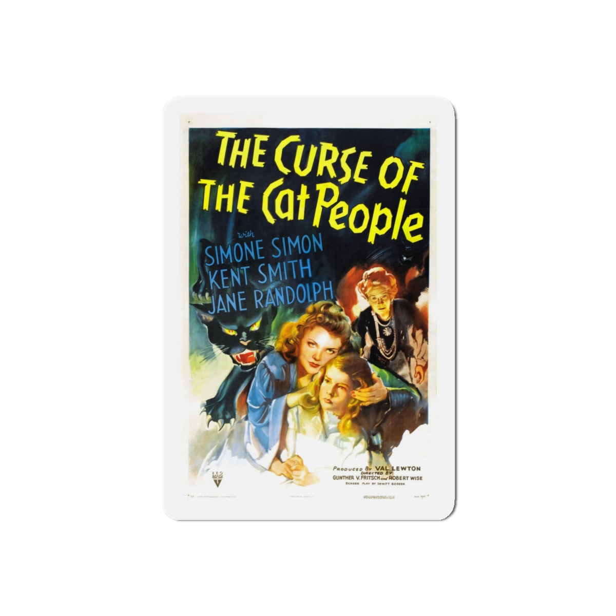 THE CURSE OF THE CAT PEOPLE 1944 Movie Poster - Refrigerator Magnet-4" x 4"-The Sticker Space