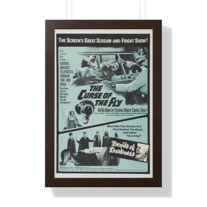 THE CURSE OF THE FLY + DEVILS OF DARKNESS 1965 - Framed Movie Poster-16″ x 24″-The Sticker Space