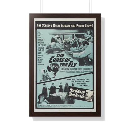 THE CURSE OF THE FLY + DEVILS OF DARKNESS 1965 - Framed Movie Poster-20" x 30"-The Sticker Space