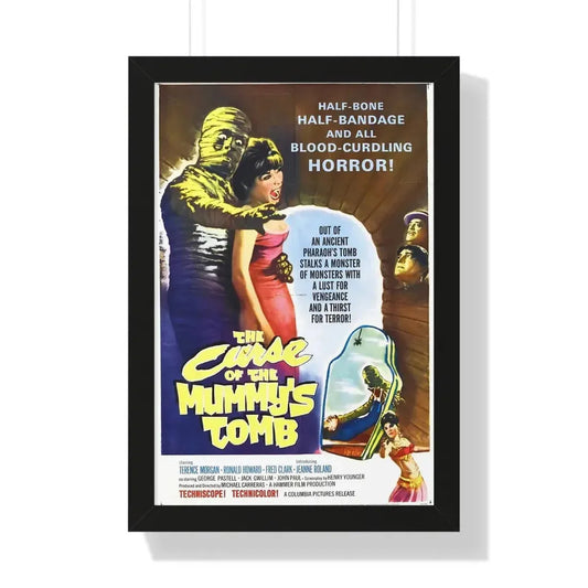 THE CURSE OF THE MUMMY'S TOMB 1964 - Framed Movie Poster 16″ x 24″ Black - The Sticker Space