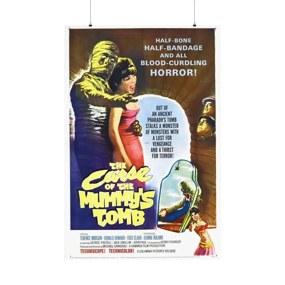 THE CURSE OF THE MUMMY'S TOMB 1964 - Paper Movie Poster 36" x 54" Matte - The Sticker Space