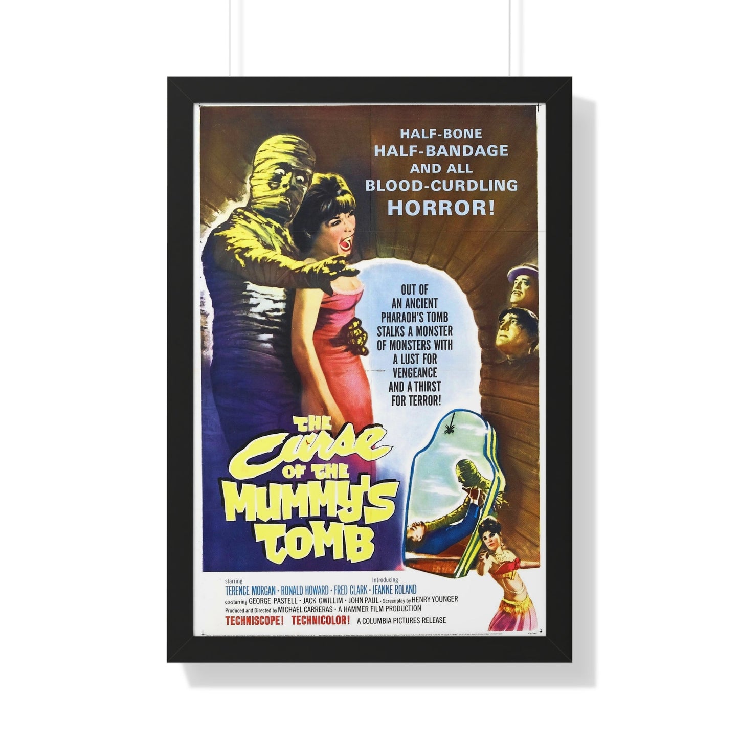 THE CURSE OF THE MUMMY'S TOMB 1964 - Framed Movie Poster-20" x 30"-The Sticker Space