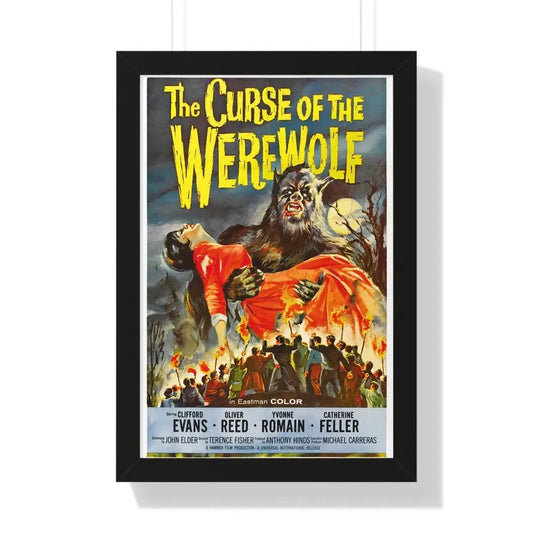 THE CURSE OF THE WEREWOLF 1961 - Framed Movie Poster 16″ x 24″ Black - The Sticker Space