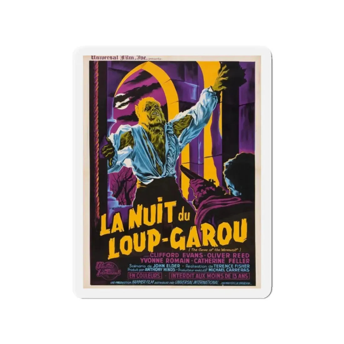 THE CURSE OF THE WEREWOLF (2) 1961 Movie Poster - Refrigerator Magnet 2 Inch Die-Cut - The Sticker Space