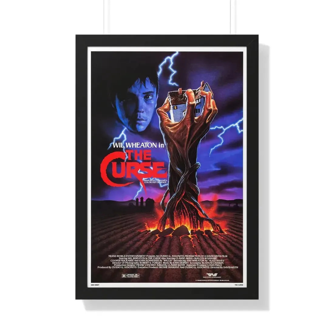 THE CURSE (THE FARM) 1987 - Framed Movie Poster 20" x 30" Black - The Sticker Space