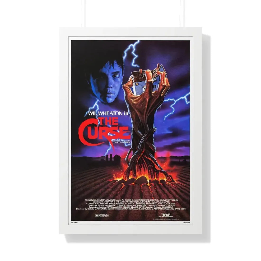 THE CURSE (THE FARM) 1987 - Framed Movie Poster 20" x 30" White - The Sticker Space