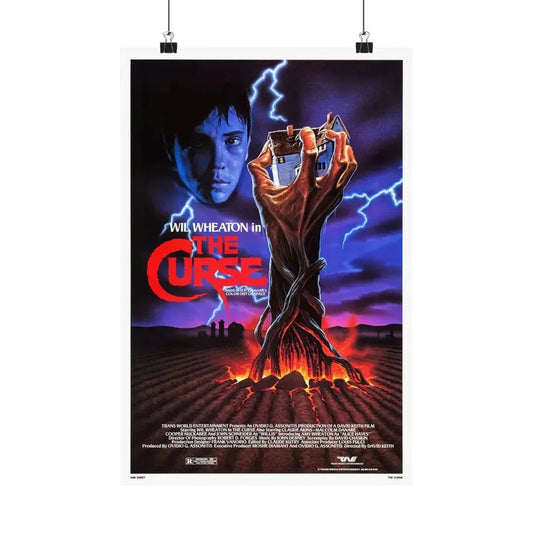 THE CURSE (THE FARM) 1987 - Paper Movie Poster 12″ x 18″ Matte - The Sticker Space