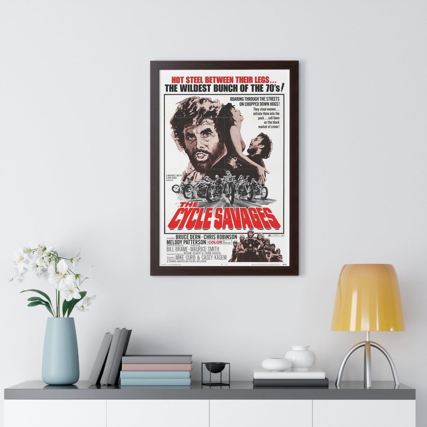 THE CYCLE SAVAGES 1969 - Framed Movie Poster-The Sticker Space