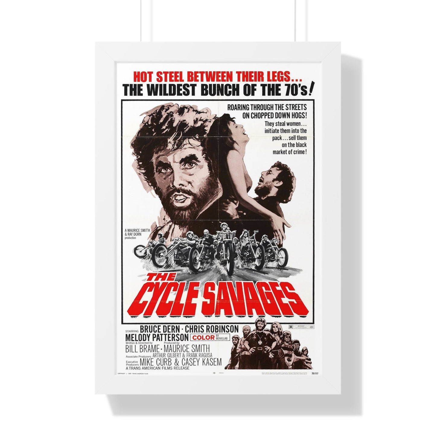 THE CYCLE SAVAGES 1969 - Framed Movie Poster-16″ x 24″-The Sticker Space