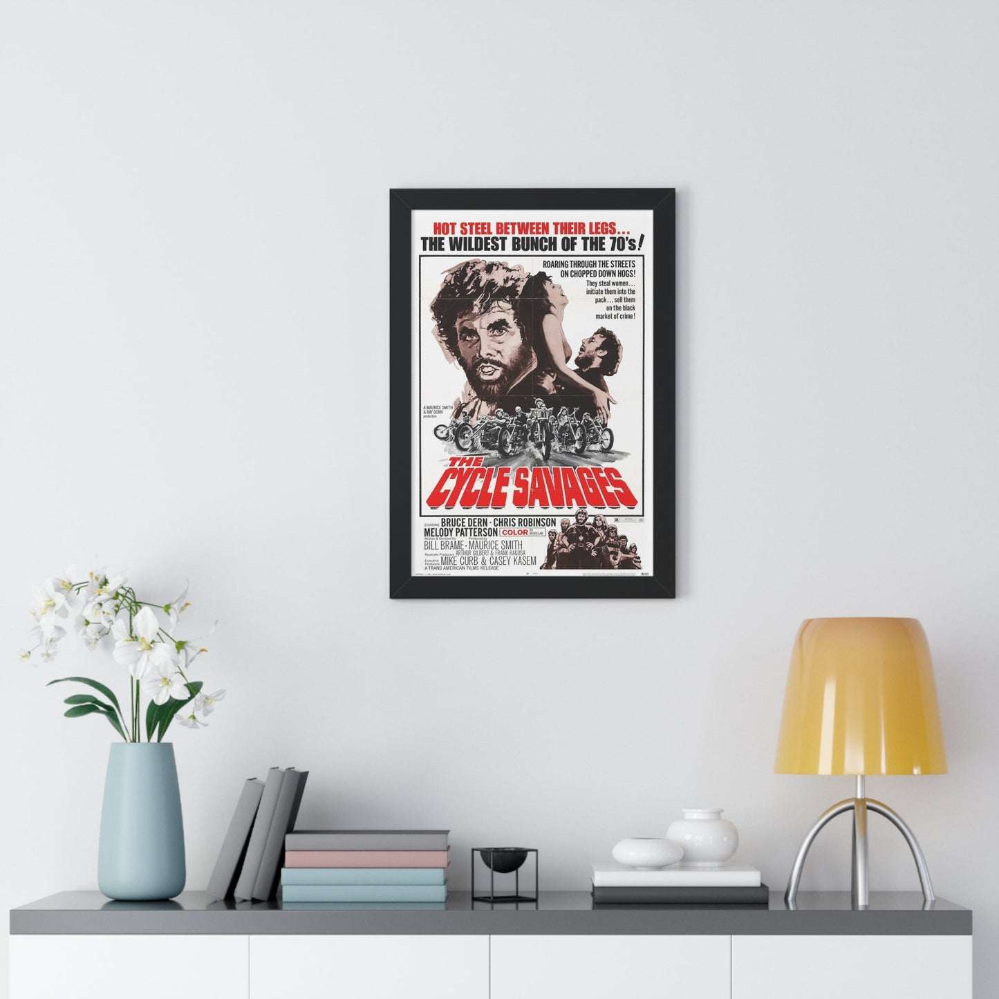 THE CYCLE SAVAGES 1969 - Framed Movie Poster-The Sticker Space