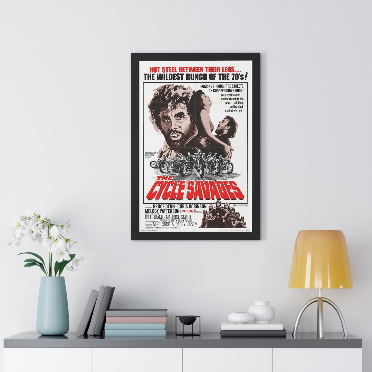 THE CYCLE SAVAGES 1969 - Framed Movie Poster-The Sticker Space