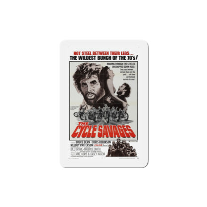 The Cycle Savages 1969 Movie Poster Die-Cut Magnet-3 Inch-The Sticker Space