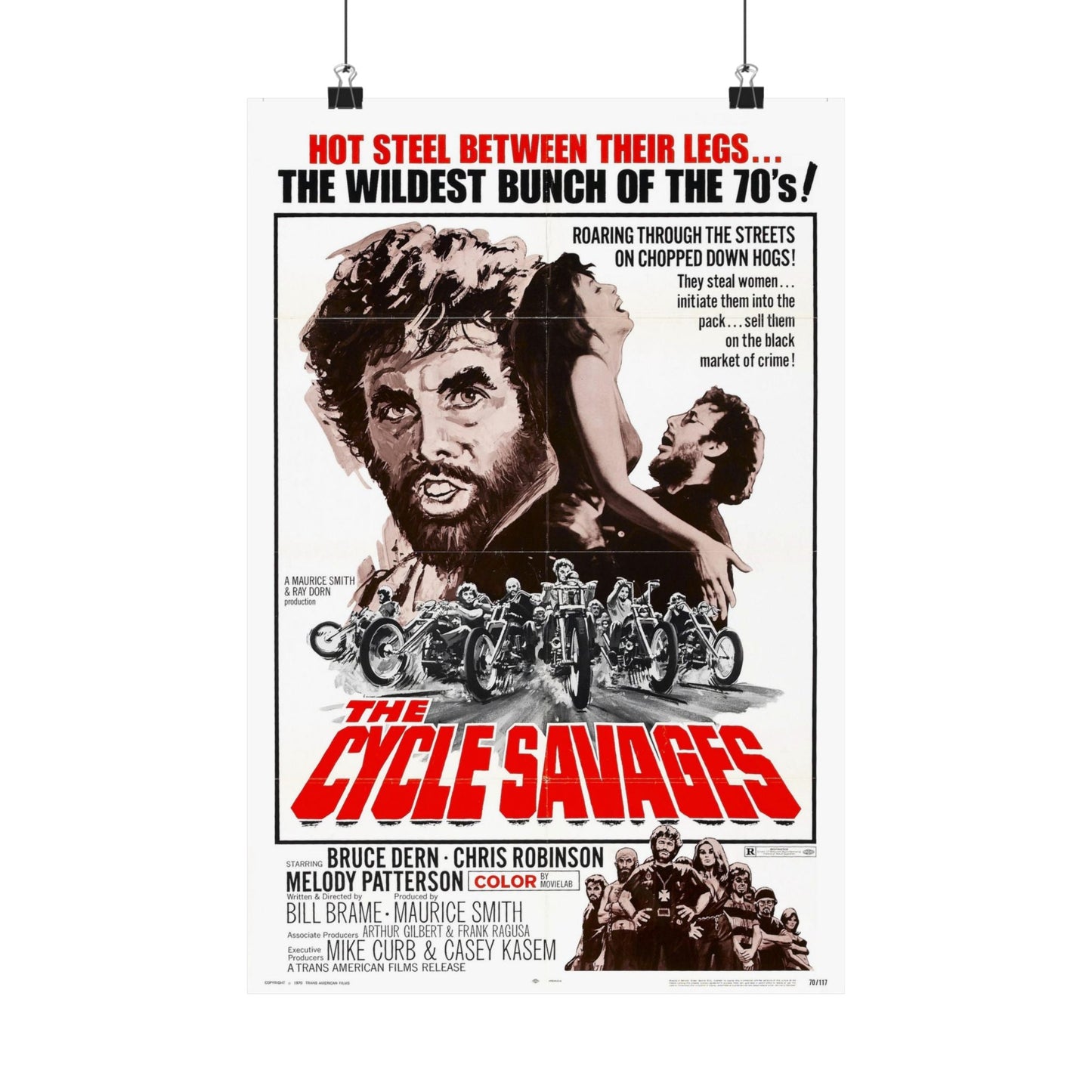 THE CYCLE SAVAGES 1969 - Paper Movie Poster-12″ x 18″-The Sticker Space