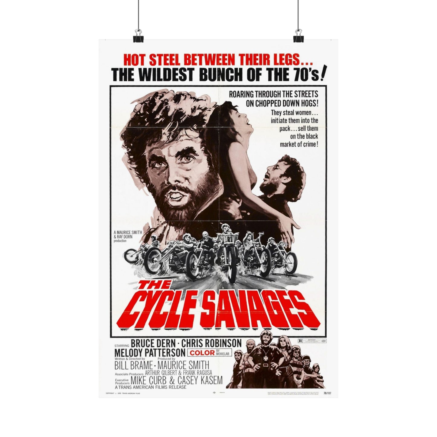 THE CYCLE SAVAGES 1969 - Paper Movie Poster-16″ x 24″-The Sticker Space