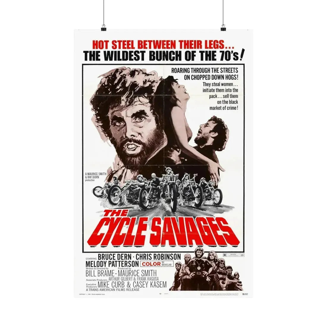THE CYCLE SAVAGES 1969 - Paper Movie Poster 24″ x 36″ Matte - The Sticker Space