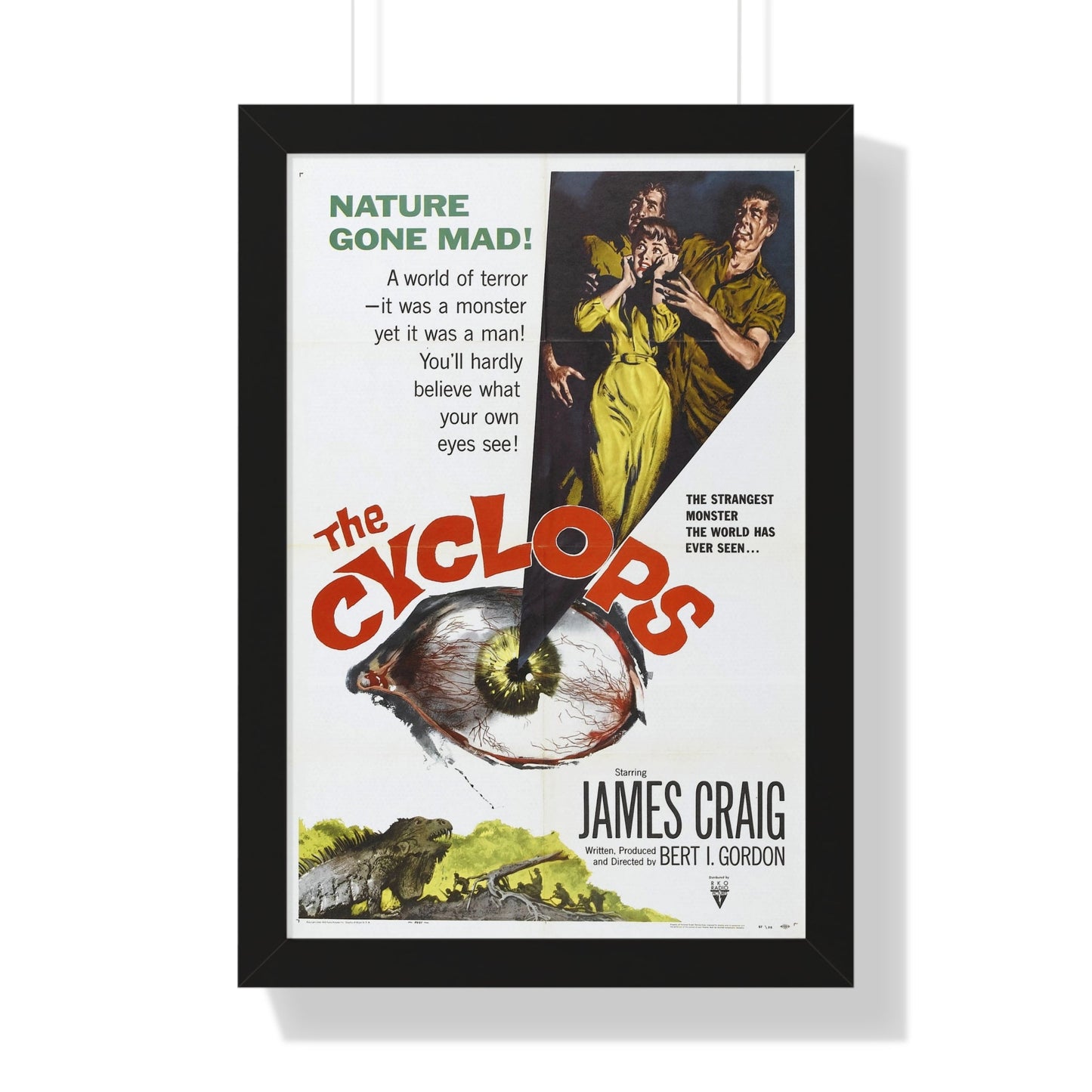 THE CYCLOPS 1957 - Framed Movie Poster-16″ x 24″-The Sticker Space