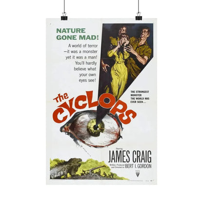 THE CYCLOPS 1957 - Paper Movie Poster 12″ x 18″ Matte - The Sticker Space