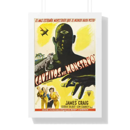 THE CYCLOPS (SPAIN) 1957 - Framed Movie Poster 16″ x 24″ White - The Sticker Space