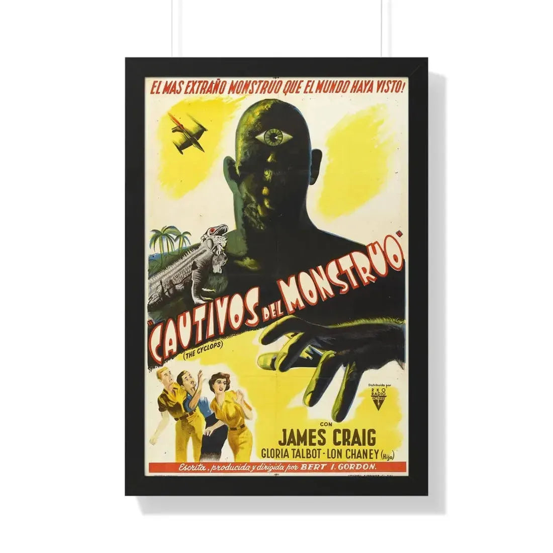 THE CYCLOPS (SPAIN) 1957 - Framed Movie Poster 20" x 30" Black - The Sticker Space