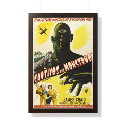 THE CYCLOPS (SPAIN) 1957 - Framed Movie Poster 20" x 30" Walnut - The Sticker Space