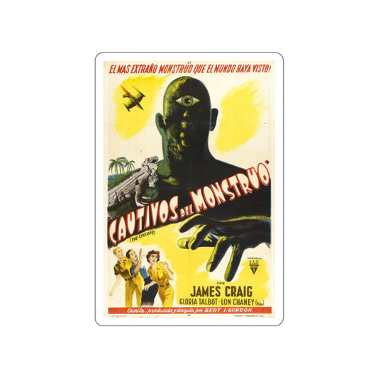 THE CYCLOPS (SPAIN) 1957 Movie Poster STICKER Vinyl Die-Cut Decal-White-The Sticker Space