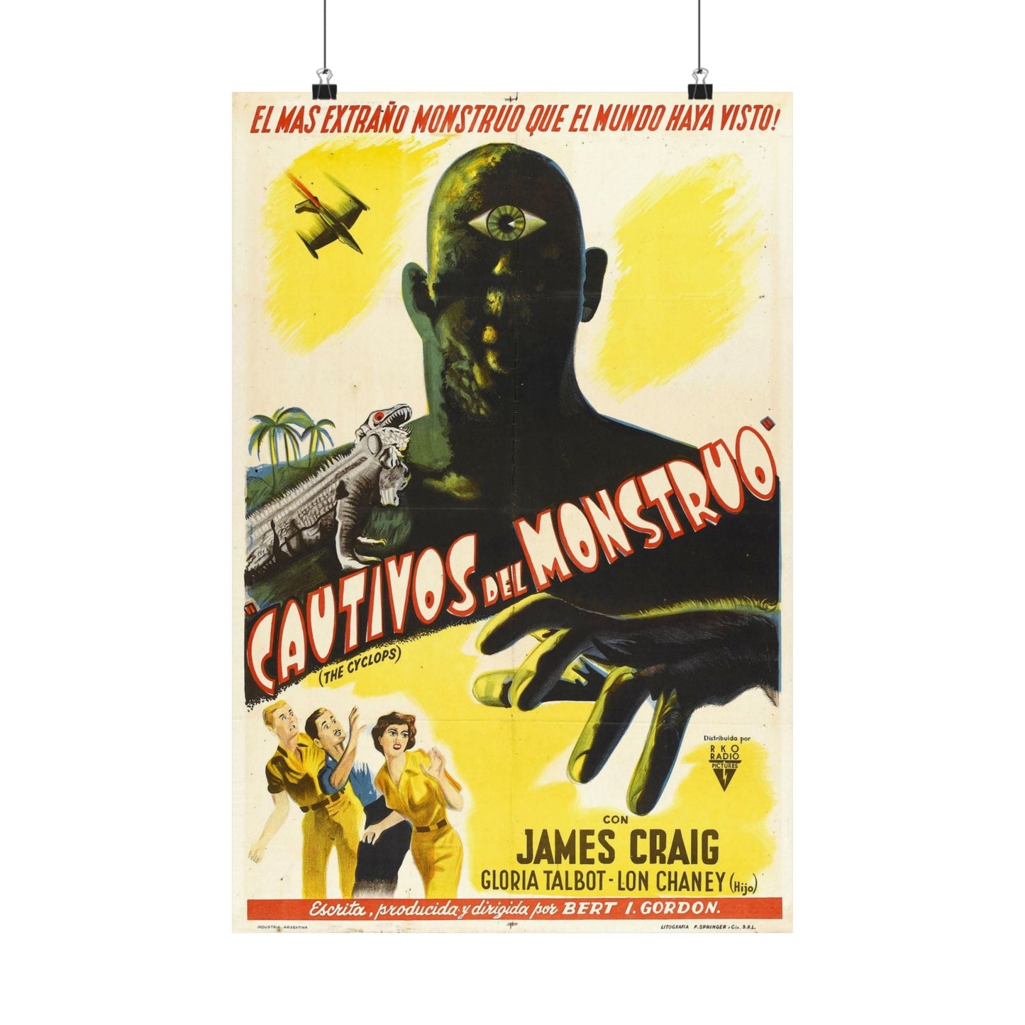 THE CYCLOPS (SPAIN) 1957 - Paper Movie Poster-16″ x 24″-The Sticker Space