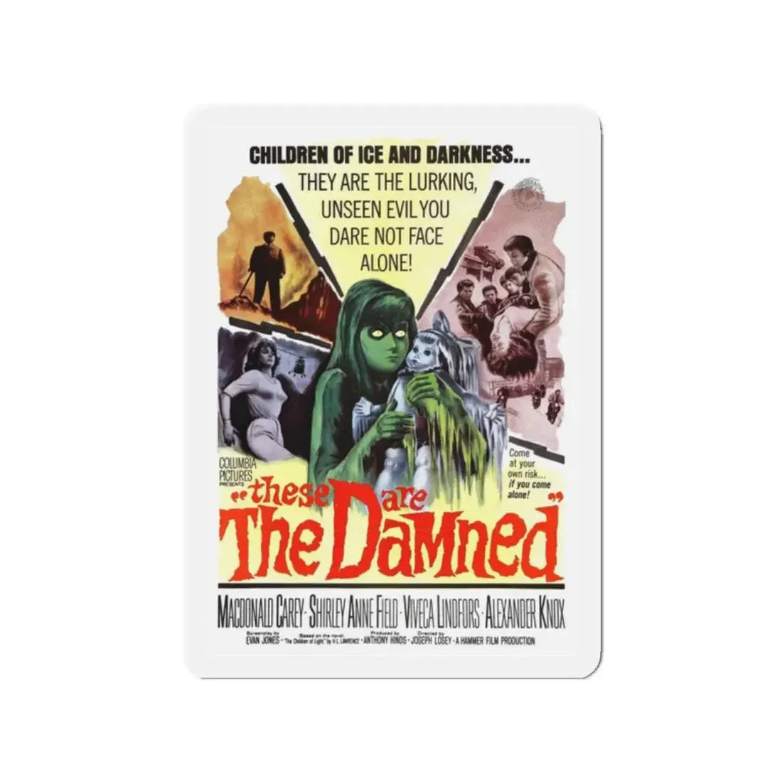 THE DAMNED 1969 Movie Poster - Refrigerator Magnet 2 Inch Die-Cut - The Sticker Space