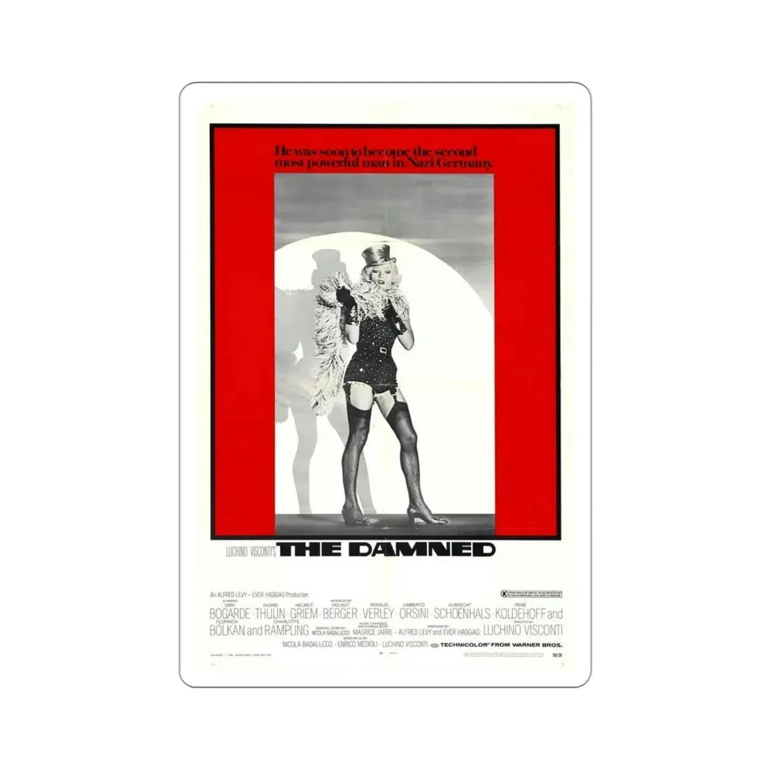 The Damned 1969 Movie Poster STICKER Vinyl Die-Cut Decal 4 Inch - The Sticker Space